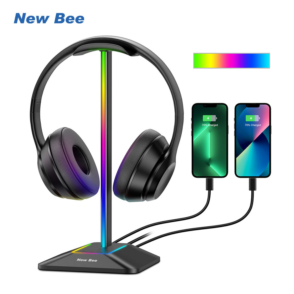 Gaming Console Desk - Neuer Bee Z8 RGB-Kopfhörerständer mit 2