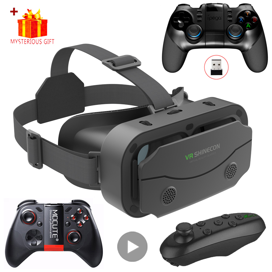 Gaming Console Vr - VR-Brille, 3D-Virtual-Reality-Headset-Geräte, Helmlinsen, Schutzbrille, Smart für