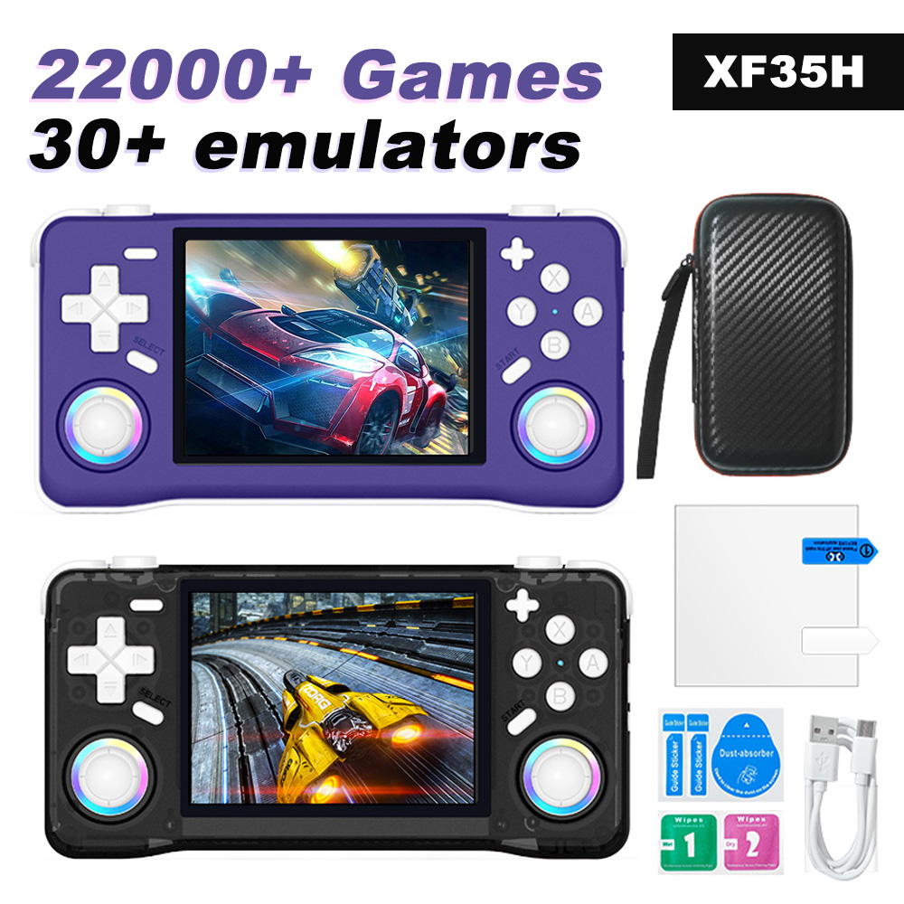 Gaming Console X7 - XF35H Retro-Gaming-Handheld-Konsole im Taschenformat, 3,5-Zoll-Vollbildschirm, RGB-Licht,