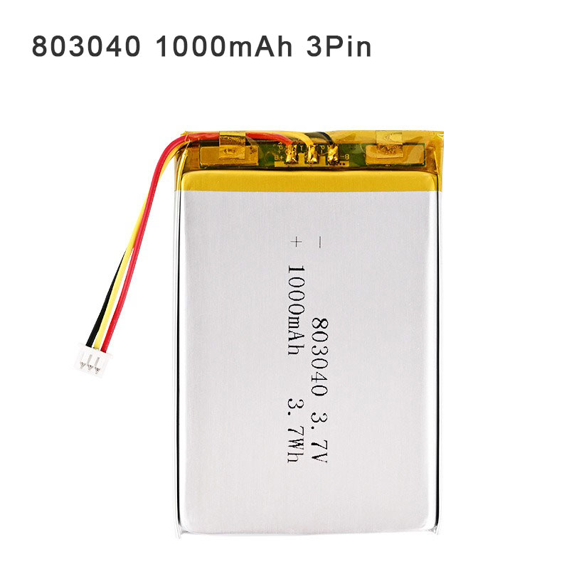 Gaming Console Vr - 803040 1000mAh 3-Pin Akku 3,7V Jst1.25