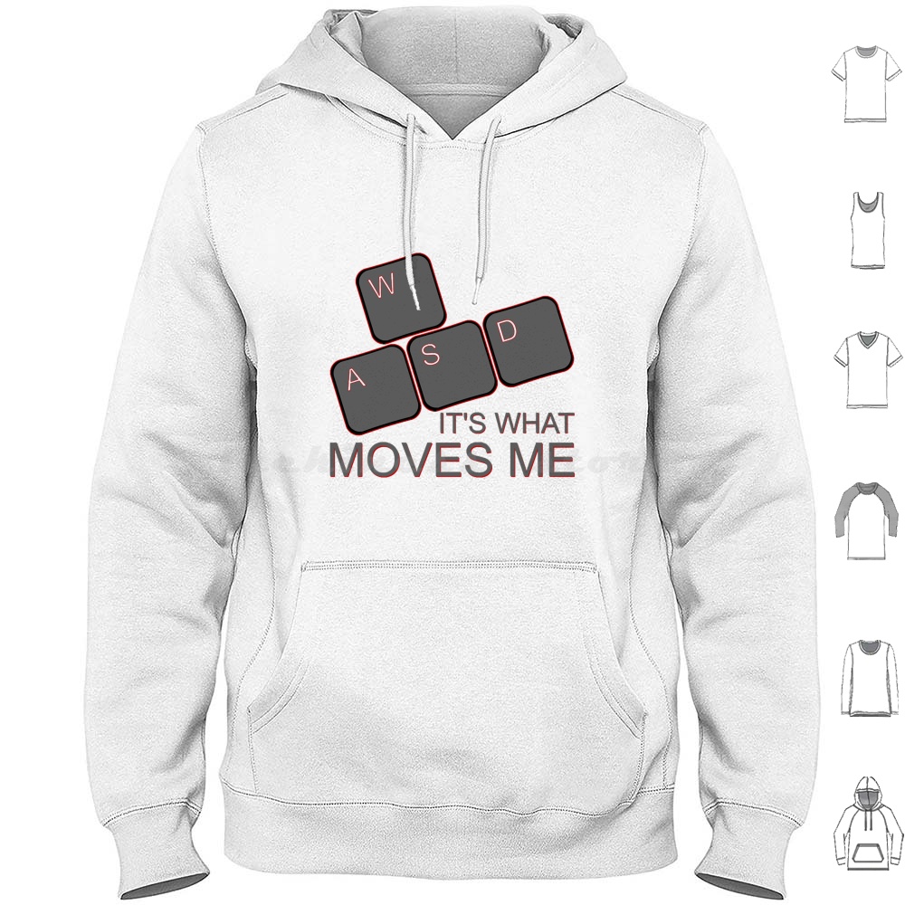 Gaming Console With Keyboard - Wasd Moves Me Hoodies Langarm Gaming
