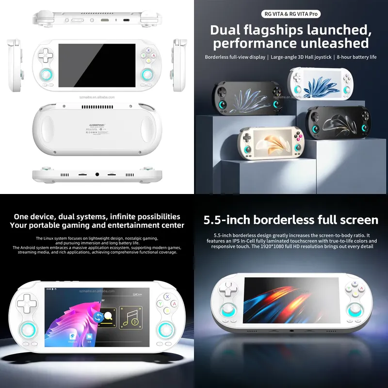 Gaming Console Android - 【CHIMU HOME】 5,5-Zoll-Touchscreen-Handheld-Spielkonsole mit Linux und