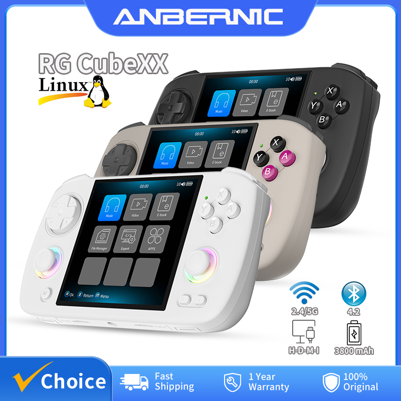 Gaming Console Android - ANBERNIC RG Cubexx Retro Handheld-Spielekonsole 3,95