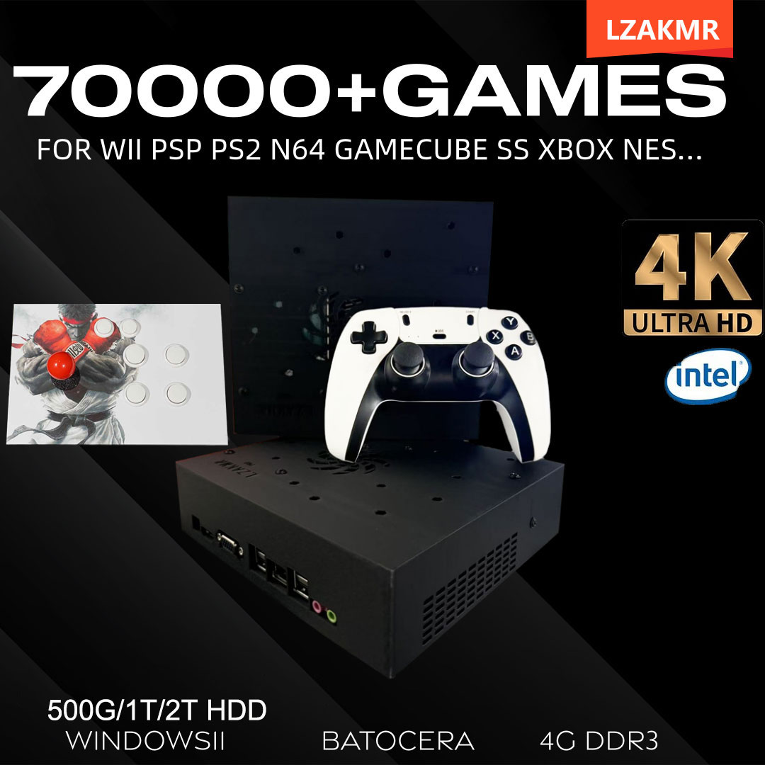 Gaming Console Video Game - Retro-Gaming-Konsole 70000+ Spiele 2 TB T8