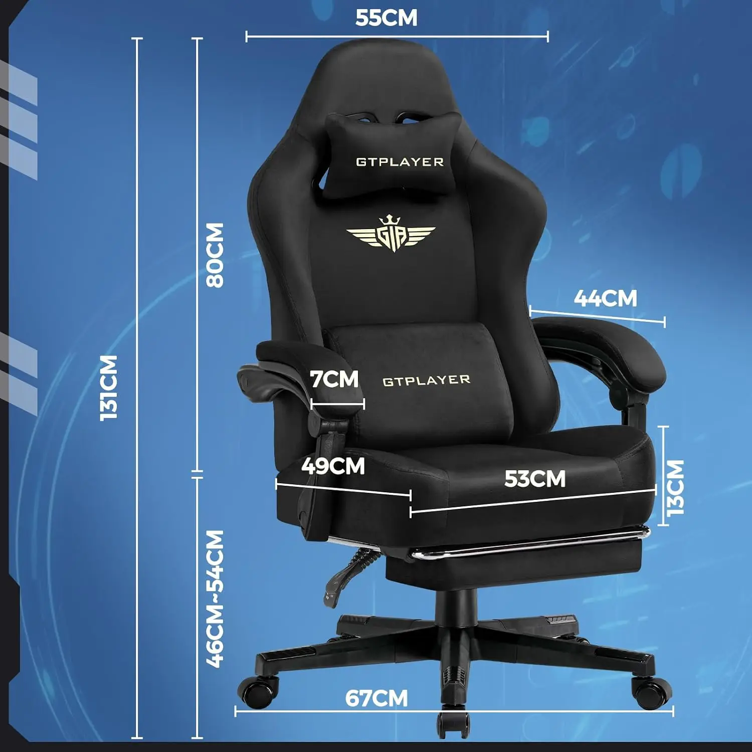 Großer Gaming-Stuhl aus Stoff  – Gaming Chair Cushion Bewertung und Preis