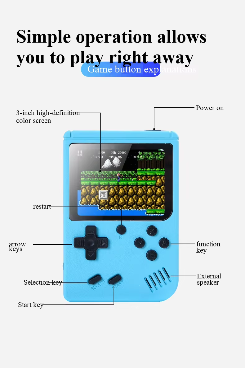 NEUE 3 Zoll Tragbare Retro Min – Gaming Console For Sale Bewertung und Preis